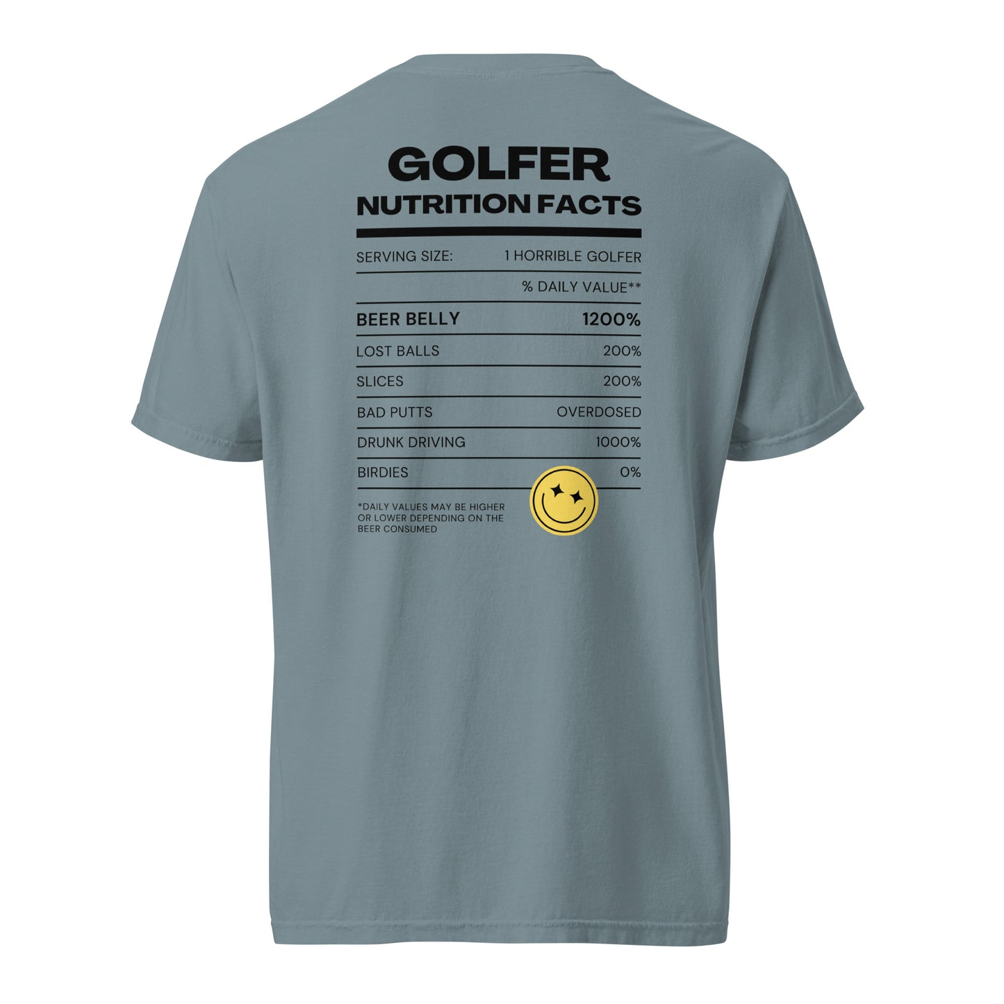Golf Nutrition Facts Tee